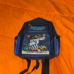 Blue Anime Print Kids Backpack